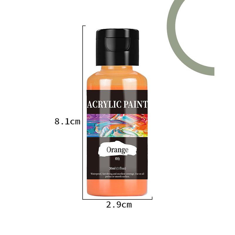 30ml 24 Colour Acrylic Paint Colors Bottled Acrylic Paint Set Paint For Fabric Clothing Painting Rich For Leather DIY Pigment