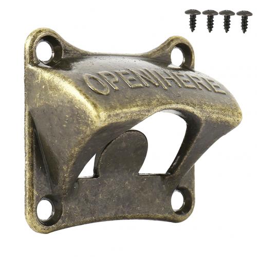 

Corkscrew Vintage Bronze Wall Mounted zinc alloy Drink milk Wine Beer Soda Bottle Cap Opener Bar Accessories Kitchen Tool