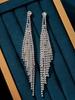 Luxurious Diamond Tassel Earrings: Shimmering, High-End Fashion for Exquisite European & American Style Party Wear.