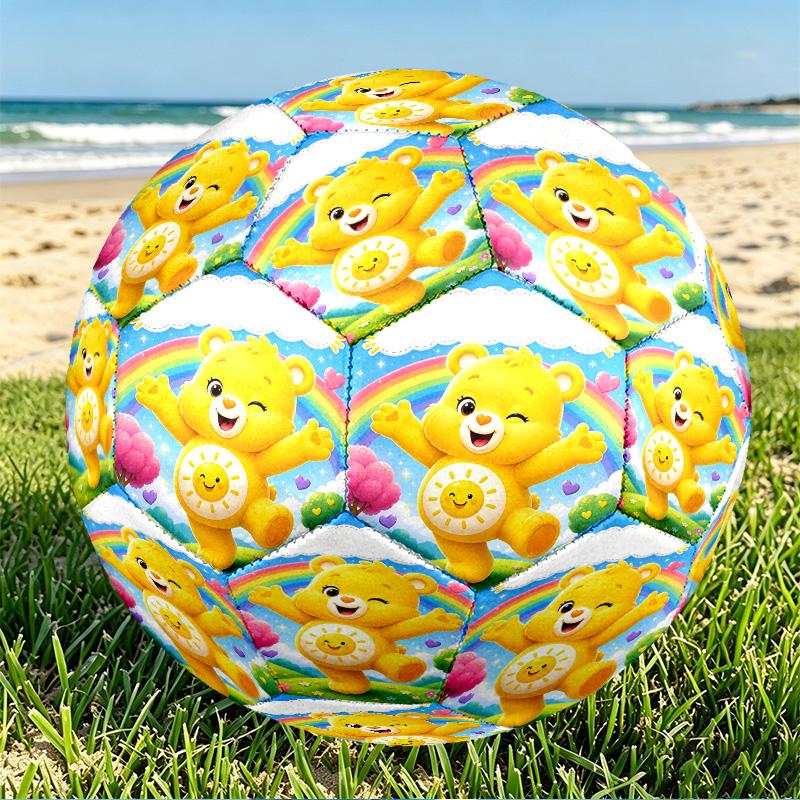 Care Bears Print Size 5 Soccer Ball, PU Wear Resistant Football for Match Training and Daily Practice, Birthday Gift for Soccer Fans