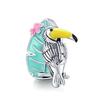 Colorful Oil Droplet Bird DIY Charms Bracelet Bead Set Picture European American Jewelry S925 Sterling Silver Pendant Accessory