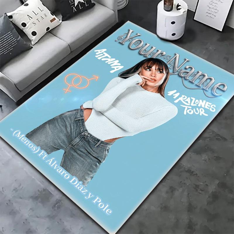 Aitana Custom Name Carpet Rug for Living Room Bedroom Home Sofa Decoration,Kids Play Non-slip Floor Mat