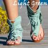 Women's Fashion Bohemian Sandals Flat Sandals Tassels Casual Summer Shoes Plus Size 35-43