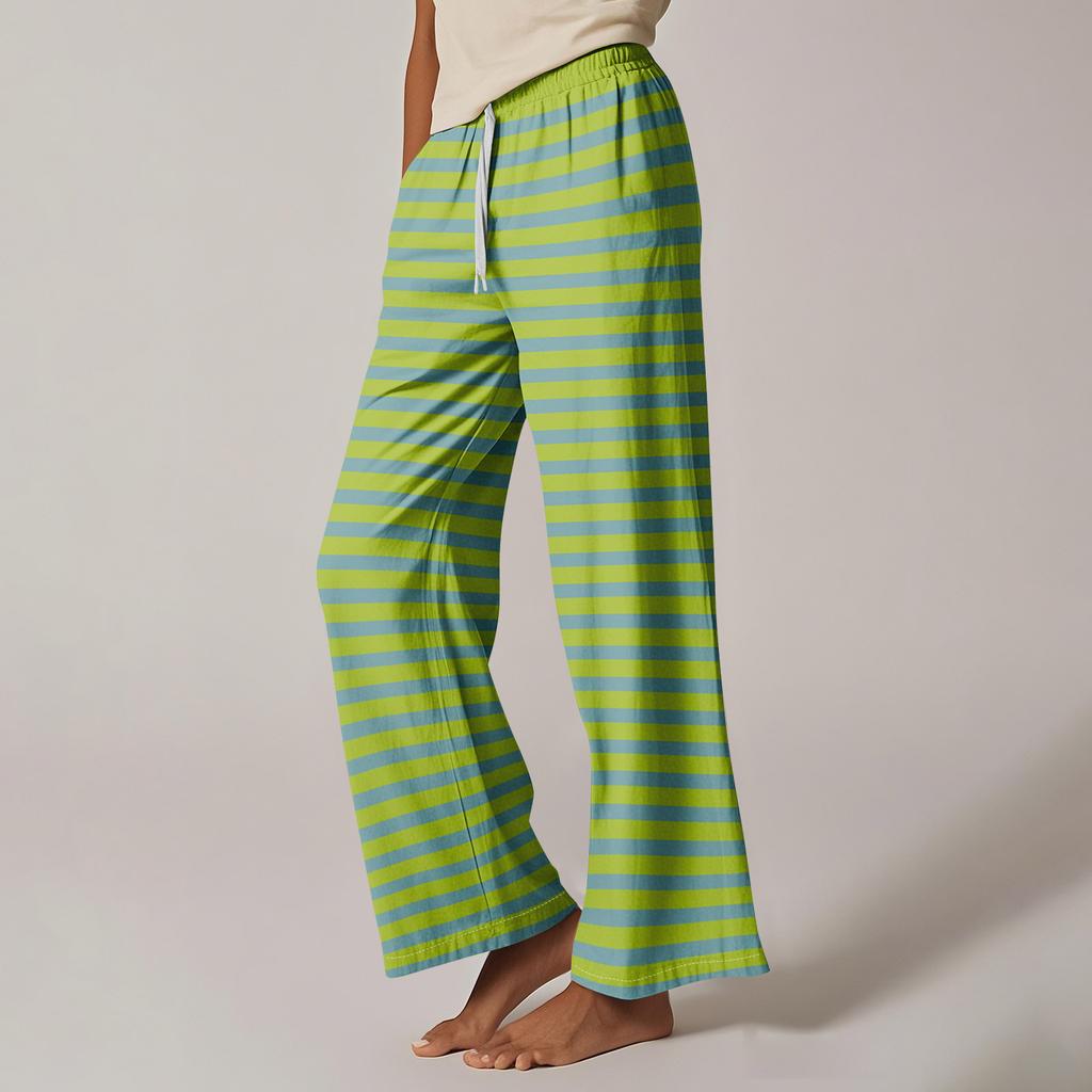 Anime Pajama Pants Sleepwear Casual Drawstring Elastic Waist Pants Comfy Straight Yoga Loose Trousers