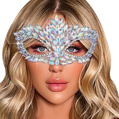 Stonefans Masquerade Mask for Crystal Venetian Party Decor Mardi Gras Sexy masky Kostýmový doplněk pro ženy Halloweenská móda
