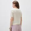 Dünn gestricktes kurzärmeliges T-Shirt für Damen aus Lyocell-Mischgewebe