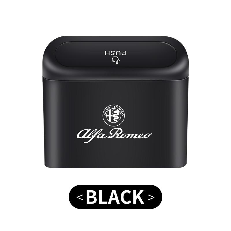 

For Alfa Romeo Hanging Car Trash Can Vehicle Garbage Dust Case Storage Box For Alfa Romeo 159 Giulietta Giulia 147 Mito 156 Stel чёрный