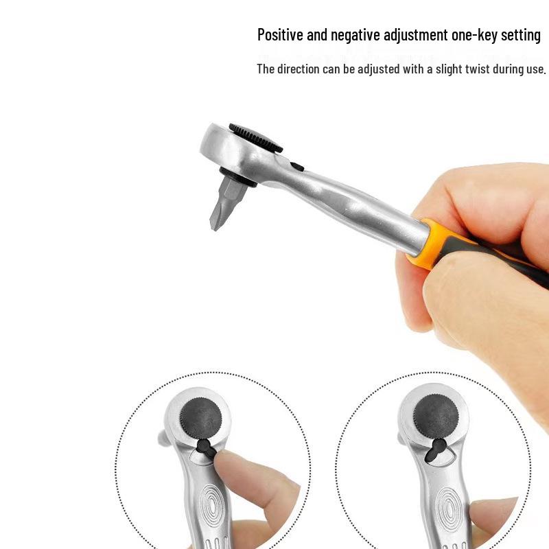 38-in-1 Semi-Automatic Ratchet Screwdriver Set with Phillips, Cross, Triangle & Irregular Bits