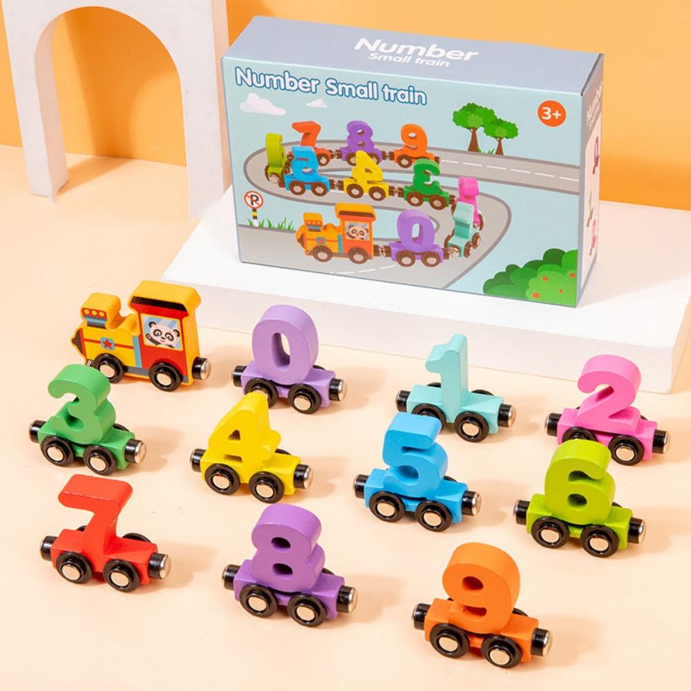 Fruits/Dinosaur Montessori Number Train Set Educational Magnetic Digital Train  Toddler