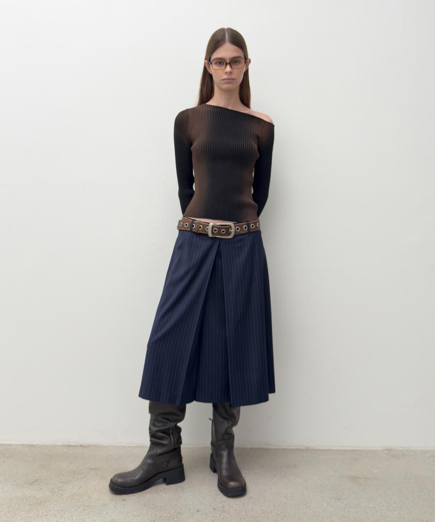 Daiaegeuneol One Off Shoulder Spray Knit (Black)