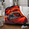 1Pc Transformers Optimus Prime Statue Blanket For Couch Bed Plush Cozy Fuzzy Blanket Super Soft Warm Blankets For Fall And Winter 091882
