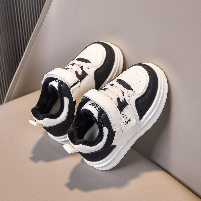 

Детские кроссовки для мальчиков и девочек | Повседневные кеды на флисовой подкладке для малышей и детей младшего возраста, Теплая спортивная обувь 22