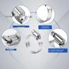 10-Pack 201 Stainless Steel Adjustable Hose Clamps 6-44mm