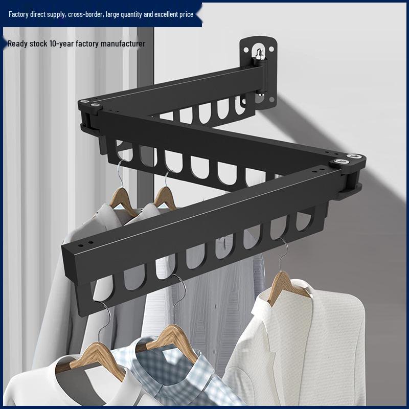 Invisible Folding Balcony Clothes Rack - No-Punch Telescopic Drying Rack