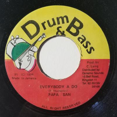 7inch Record PAPA SAN - Everybody A Do NONE Drum & Bass 1994 Jamaica Reggae, Ska & Dub Used