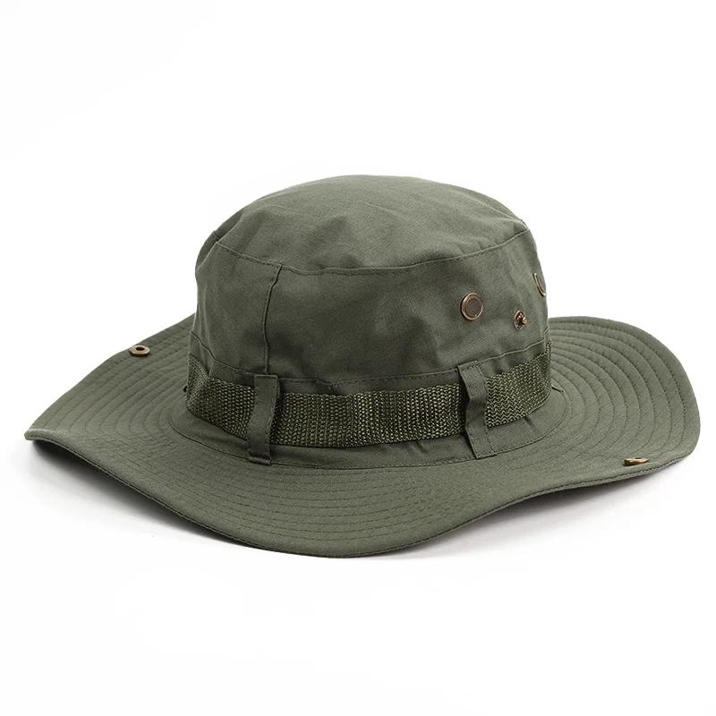 Men & Women Sun Hat Wide Brim Breathable Fishing Cap Men's Bucket Hats Hiking Jungle Hat Summer Outdoor Camo Caps