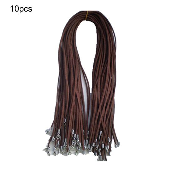 

10 шт. плюшевые шнурки из искусственной кожи с застежками-лобстерами и лаконичное ожерелье из проволоки