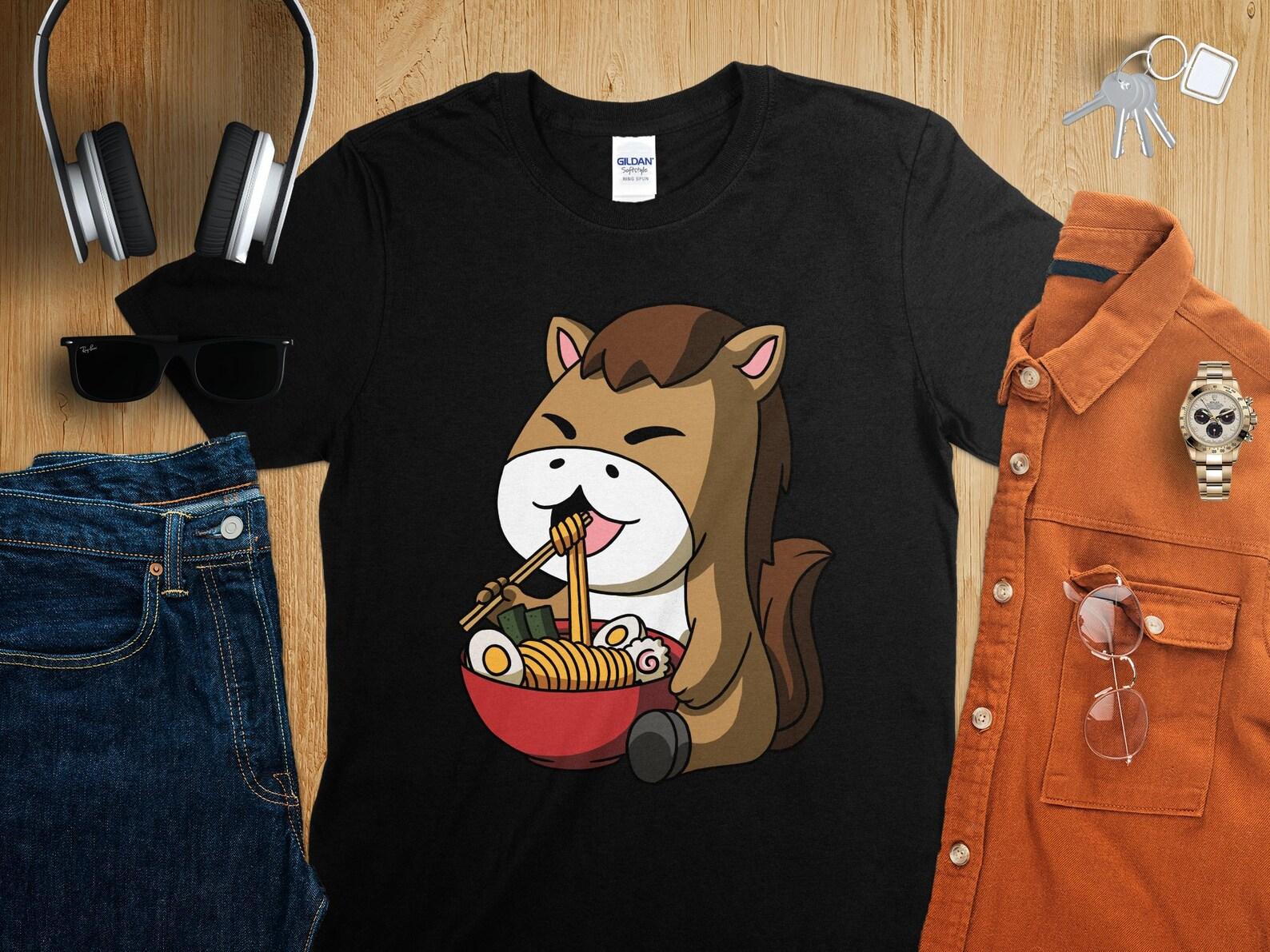 Kawaii Anime Year of the Horse Asian Noodles Japanese Ramen Shirt, Anime Shirt, Ramen T-Shirt, Japan Art S