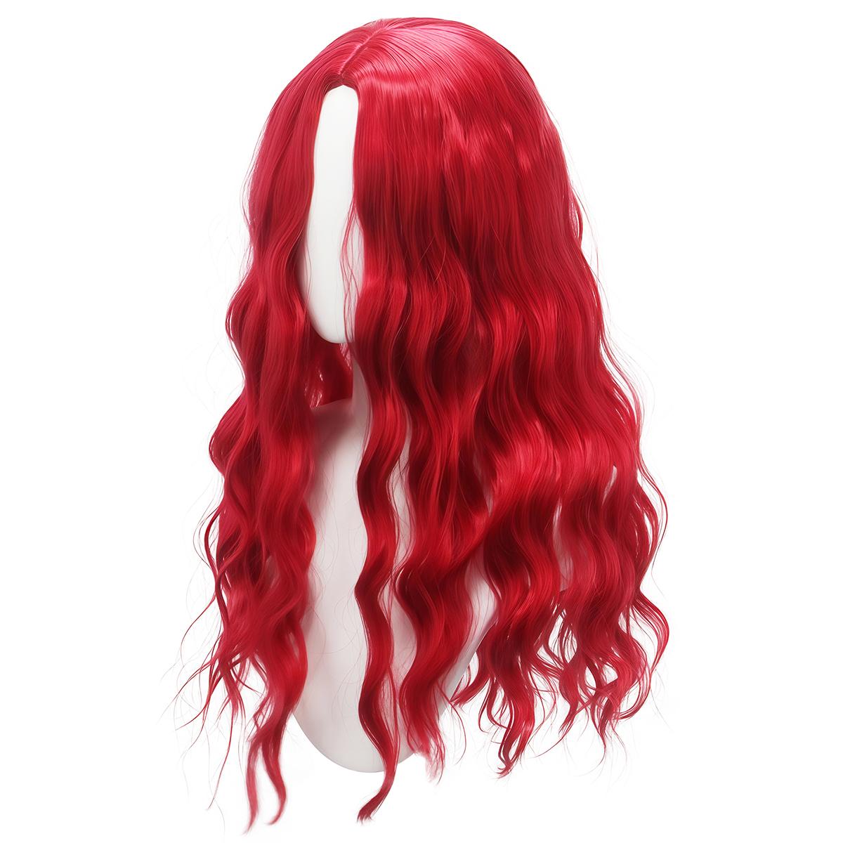 

Ярко-красный Маленький Кудрявый Длинный Синтетический Парик | Праздничная Вечеринка Ужасы Вампир Косплей Парик