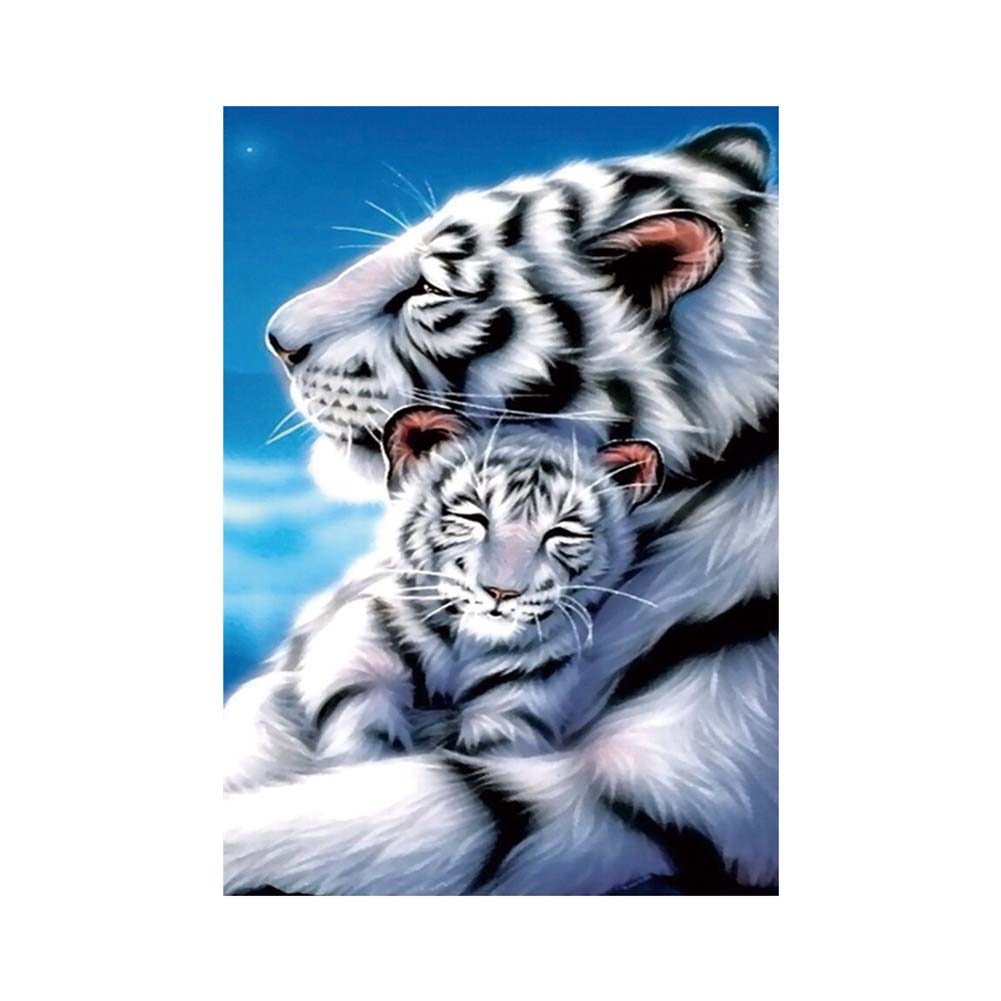 Tiger 5D Rhinestone Painting DIY Rhinestone Embroidery Painting Cross Stitch Kit Wall Decor