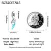 Charm Bead Charms Authentic copper Plated Luminous Feather Zircon Pendant Bead Charms Compatible With Bracelets Diy Gift Women Delicate Jewellery