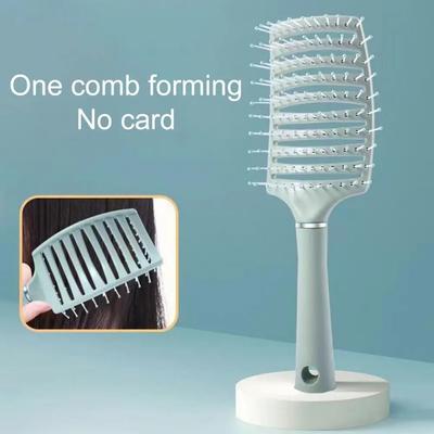 Spazzola per capelli pratica, pettine a coste con buona presa, massaggio antistatico del cuoio capelluto, spazzola per capelli con shampoo districante e cava