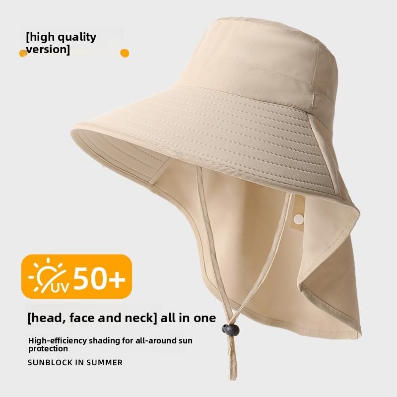 Summer Outdoor Sun Hat With Large Brim Uv Protection For Hiking And Fishing Enthusiasts