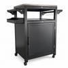 Mobile Kitchen Island with Stainless Steel Top Versatile Utility Storage Trolley