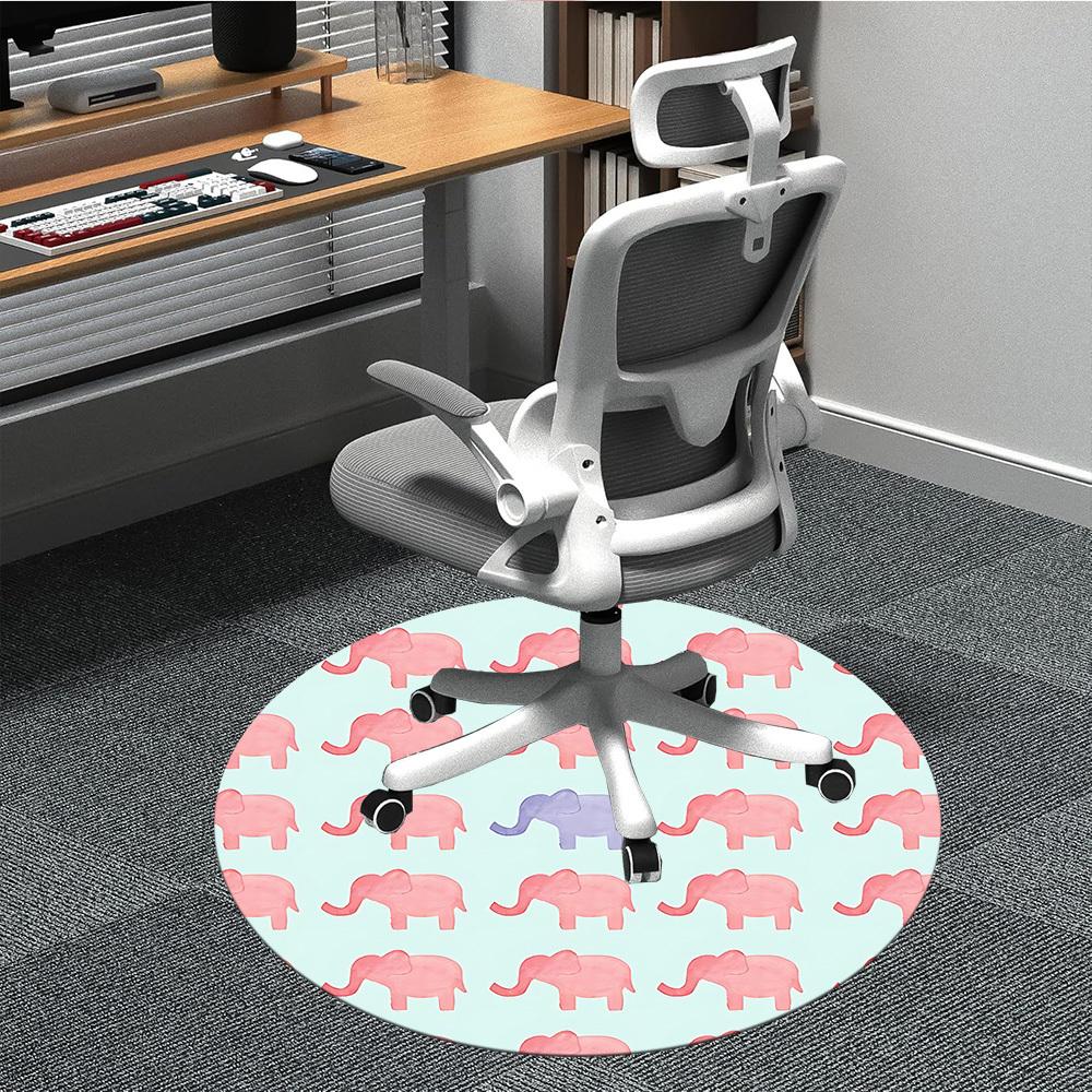 

1pc Elephant Pattern Chair Carpet for Office, Non-slip, Soft and Durable Office Rug for Decoration, Perfect for Office yy260325069 80cm by 80cm