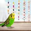 Bird Gnawing Toy Colorful Beads Crisp Bell Relieve Boredom Bite Resistant Aid Digestion Parrot Toy for Pet Cage