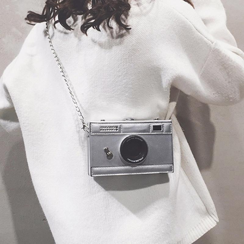 Box bag women 2025 new Korean version fashion retro personality creative versatile chain crossbody camera bag