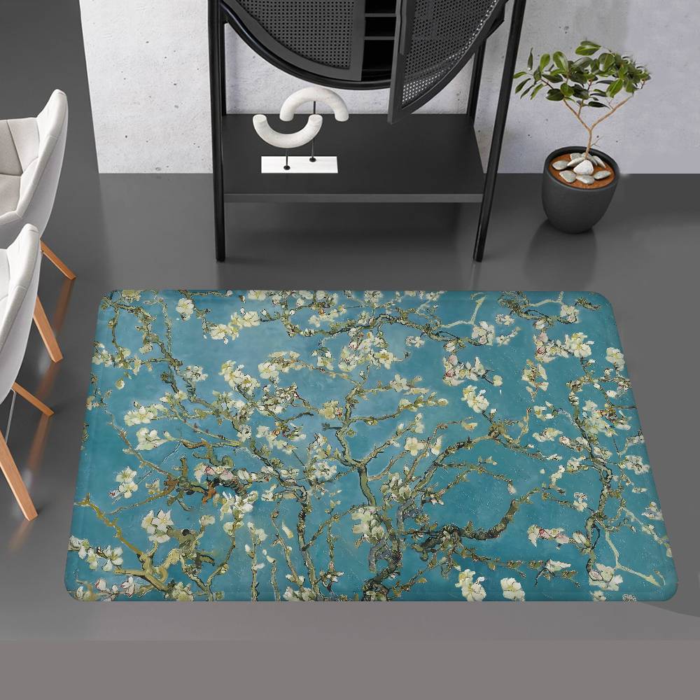 World Famous Painting Art Category Floor Mat Retro Multiple Choice Living Room Kitchen Rug Non-Slip Modern Home Decor