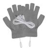 USB Heated Gloves USB Rechargeable Heating Mittens Winter Washable Half Hand Warmers Electric Thermal Gloves For Cold Weather