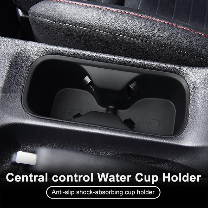 Silicone Cup Holder Insert For Hyundai I30/I30N - Rhd Shockproof Anti-Slip Drink Mat For Center Console