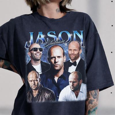 Jason Statham Shirt, Vintage Jason Statham T-Shirt, Action Movie Shirt, Retro 90s Hollywood Graphic Tee, Gift for Him Gym Apparel