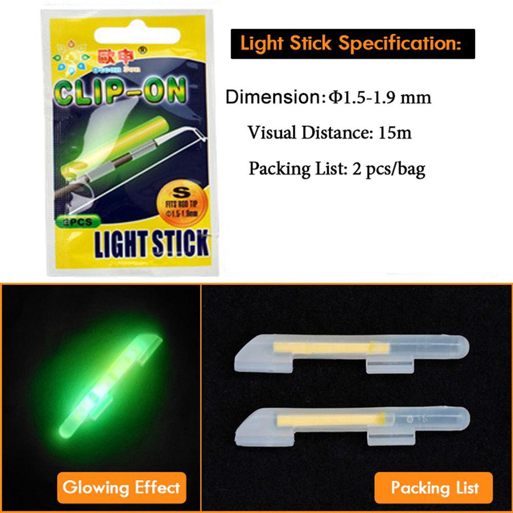 Fluorescent Tackle Clip On Fishing Rod Luminous Fishing Float Lightstick Glow Stick Light Sticks
