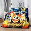 3D Print B-Blueys Family Cartoon Dog Blanket,Soft Throw Blanket for Home Bedroom Bed Sofa Travel Cover Kid Gift