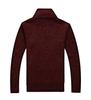 Men's Fleece-Lined Stand Collar Cardigan: Thick Knit Sweater for Autumn & Winter - Plus Size Available