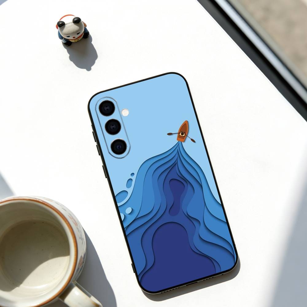 

Kayaking Sprot Phone Case Black Silicone Soft For Samsung Galaxy A73,A72,A71,A70,A53,A52,A51 Samsung a51 4g