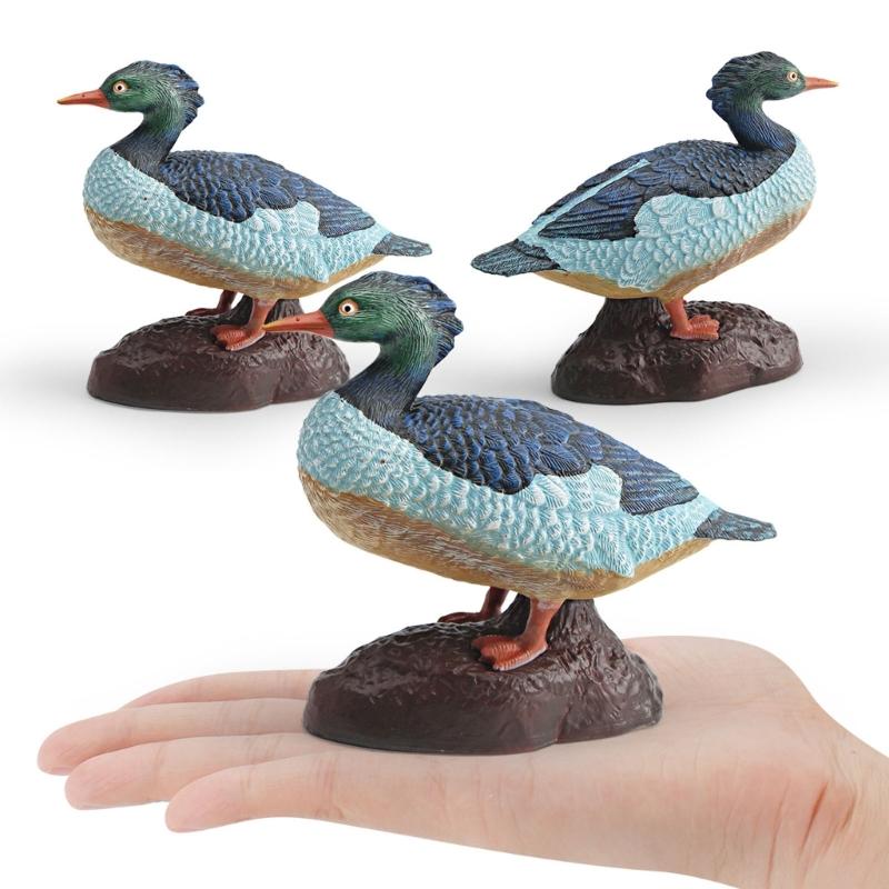 Realistic Plastic Artisanal Duck Figurine Kids Cognitive Learning Toy Safe Environmental Friendly Indoor Decoration