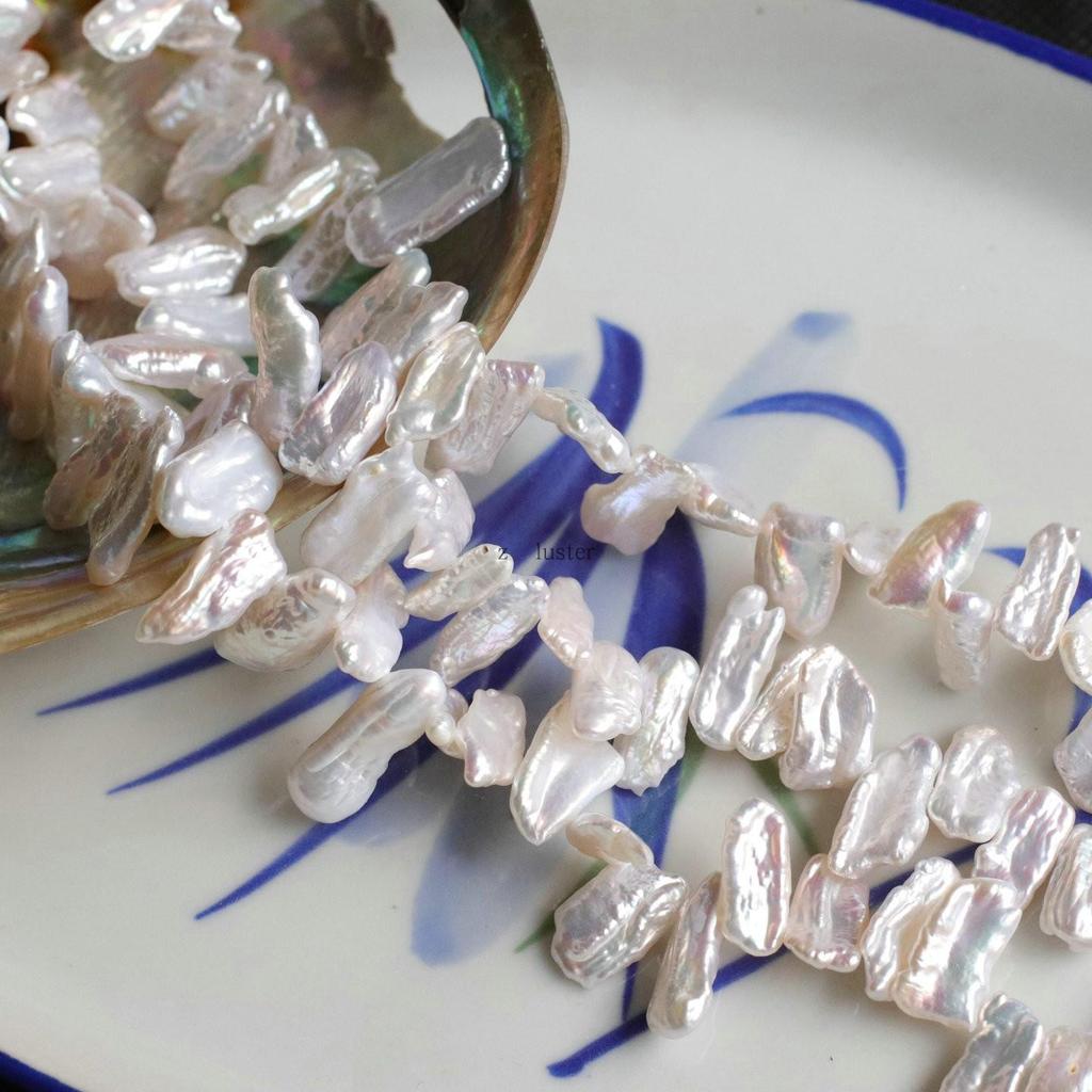 Baroque Freshwater Pearl Irregular Pipa Bead for DIY Jewelry and Hairpin Accessories
