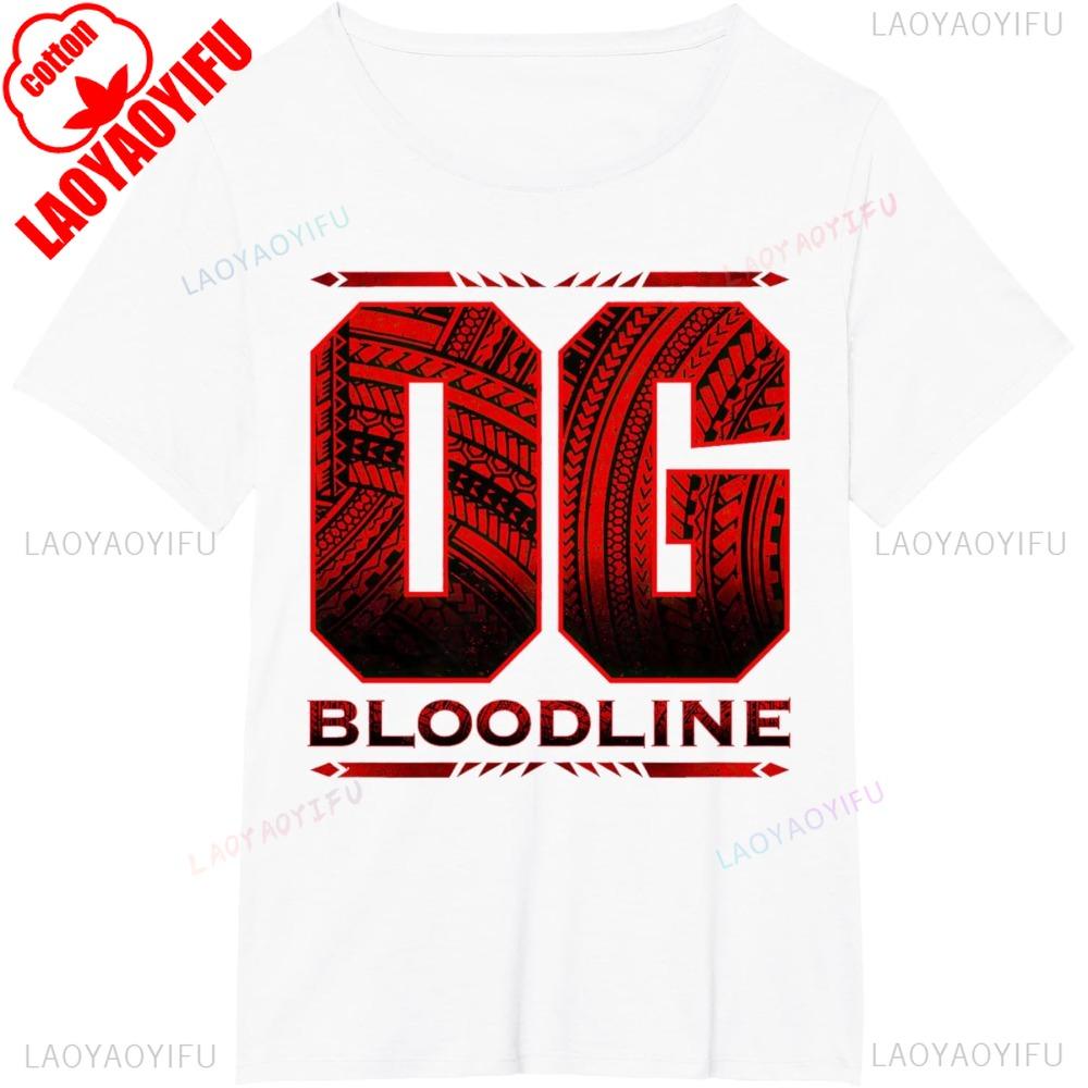 Roman Reigns Bloodline OG Funny Roman Wrestler Fans TShirt Casual Fashion Loose Short Sleeve Cotton Tshirt Vintage Style Tees