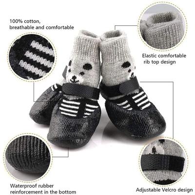 Waterproof Pet Boots Shoes Socks with Adjustable Drawstring Rain Snow Boots Cats Dogs Rubber Socks Pet Supplies Anti-Slip