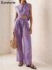 New Women's Summer Breathable Comfortable Crew Neck Loose Casual Set