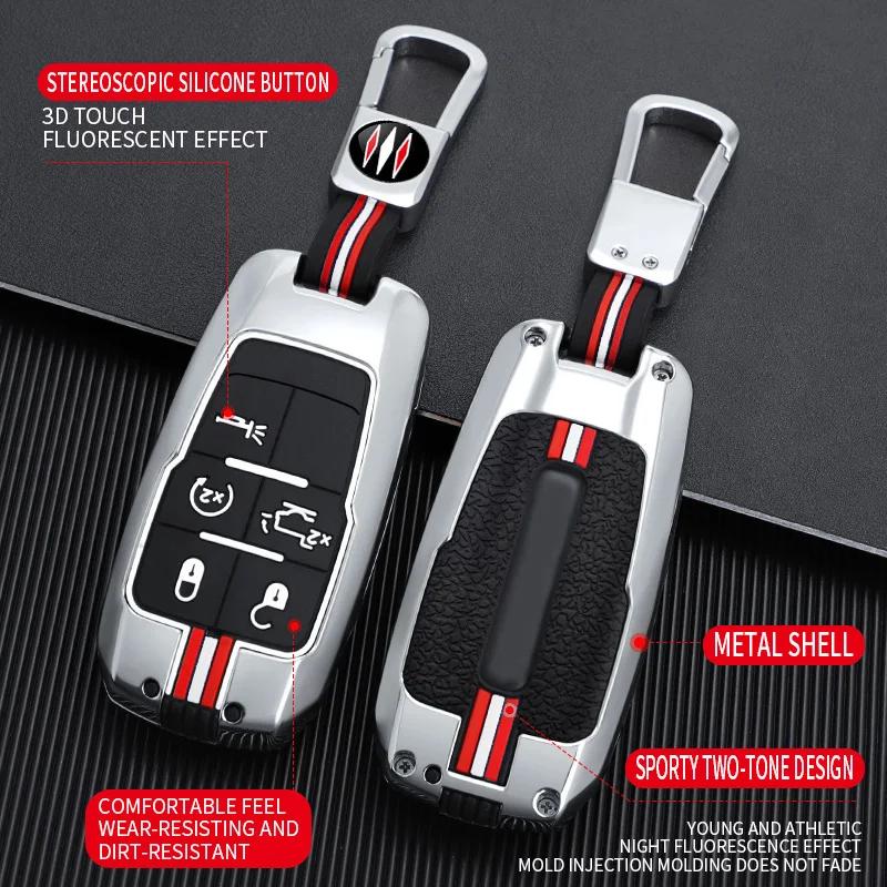 Zinc Alloy Car Key Case Remote Fobs Cover Keychain Accessories For Dodge Ram 1500 2500 3500 4500 5500 Pickup