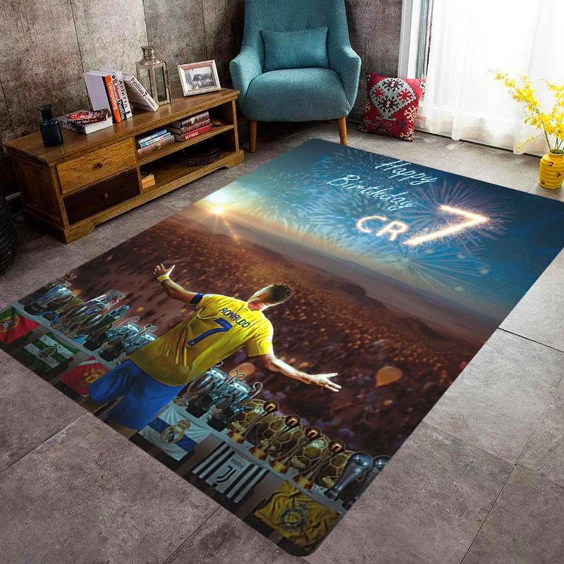 Cristiano Ronaldos Erbe Teppich Wohnzimmer- und Schlafzimmerteppiche Druck Schutzmatte Kunst Fußmatte