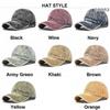 Solid Color Washed Denim Baseball Cap Vintage Retro Snapback Hat for Men & Women, Adjustable Sun Protection Cap in 8 Colors