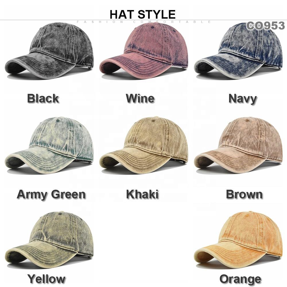 Solid Color Washed Denim Baseball Cap Vintage Retro Snapback Hat for Men & Women, Adjustable Sun Protection Cap in 8 Colors