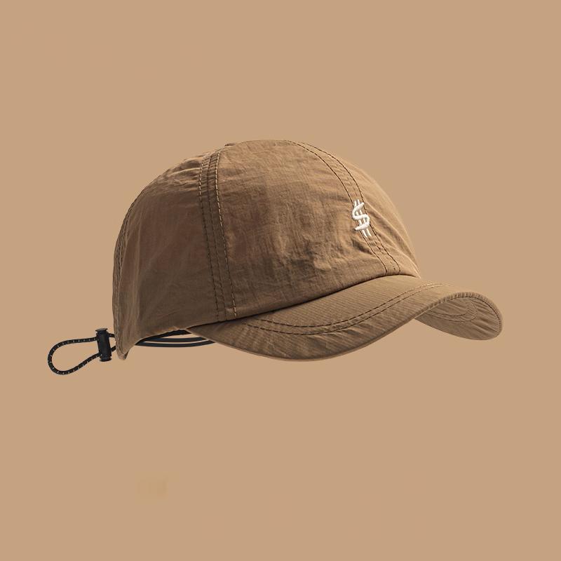 Quick-Dry Embroidered Mesh Short Brim Cap Vintage Style Unisex Fashion Hat for Running Outdoor Activities Fast Drying