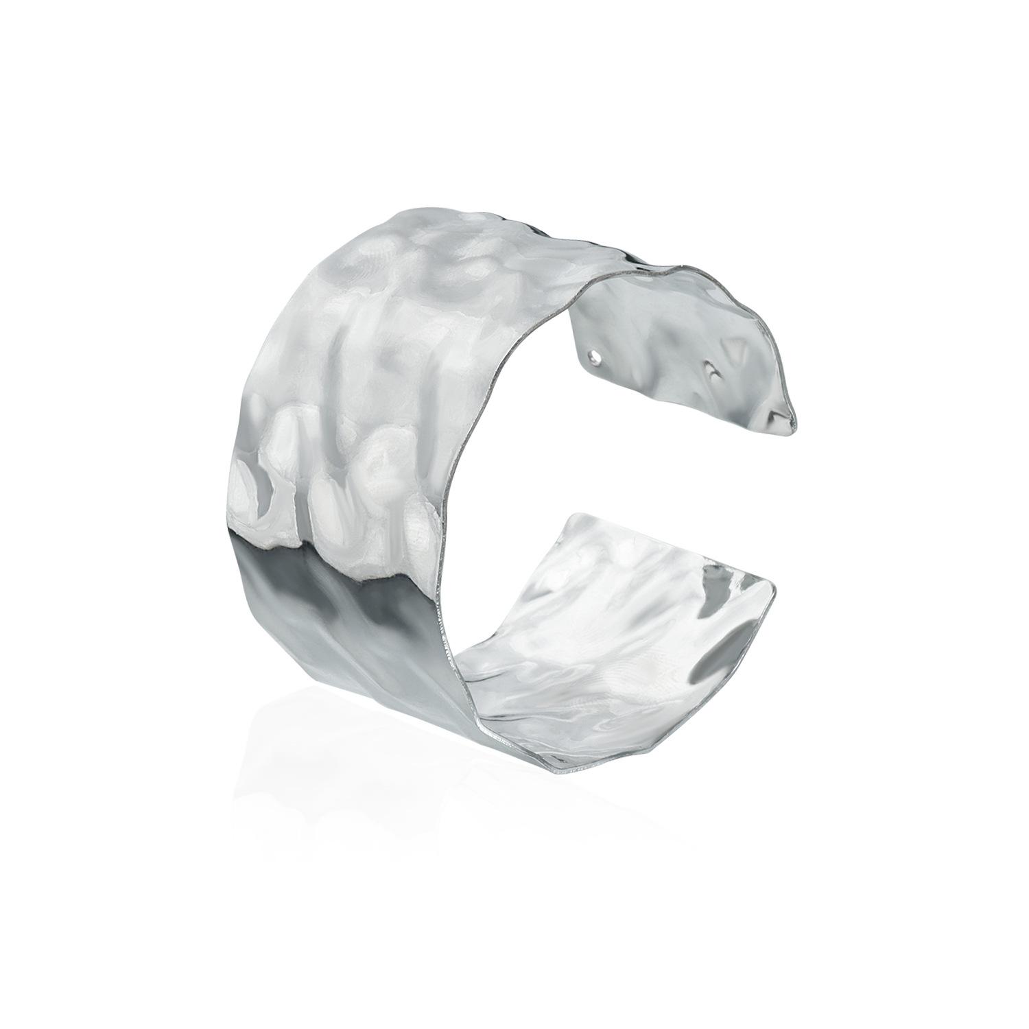 

European and American jewelry ins fashion punk heavy industry exaggerated style big smooth surface bracelet personalized retro bracelet jewelry